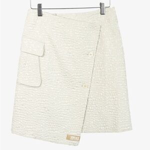 Y2K Versace Jeans Couture Cargo Pocket Quilted Wrap Skirt, Size S / 28